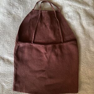 Zara, brown top, S